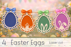 Decorative Easter eggs gift tags, Easter garlang laser Product Image 1