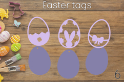 Easter eggs gift tags laser, Wooden Easter bunny ornaments Product Image 3