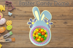 Easter candy dome, Easter bunny candy holder 3d layered Product Image 1