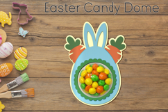 Easter candy dome svg, Easter bunny candy holder layered Product Image 1