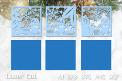 Layered Christmas card svg, Winter decoration papercut Product Image 3