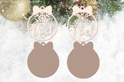 Noel decoration, Christmas ornament laser cut, Gift tag Product Image 3