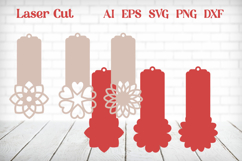 Flower mandala bookmark svg, Layered papercut Product Image 2