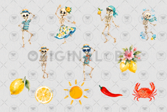 Skeletons Clipart PNG Product Image 3