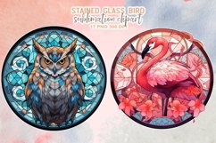 Stained Glass Bird Sublimation Product Image 4
