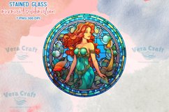 Stained Glass Mermaid Sublimation Cilpart Product Image 4