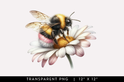 Bumblebee on Daisy Clipart Product Image 1