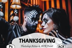 12 Thanksgiving Photoshop Actions And ACR Presets, Black Product Image 1