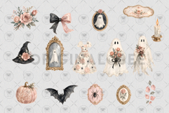 Vintage Ghost Halloween Clipart Product Image 4