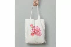 Rose sublimation watercolor png flowers on bleach effect Product Image 5