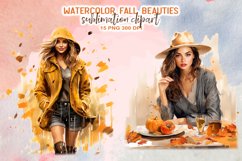 Watercolor Fall Beauties Sublimation Clipart Product Image 4