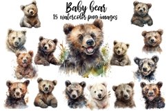 Baby bear clipart Product Image 1