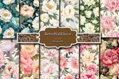Peony digital paper Product Image 1