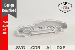 Car Piggy Bank DIY Template - Laser Cut File for Wooden Product Image 1