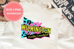 Wilmington North Carolina Retro 80s svg png Product Image 2
