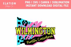 Wilmington North Carolina Retro 80s svg png Product Image 1