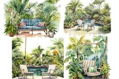 Tropical garden clipart Product Image 2