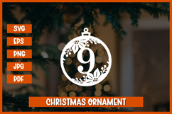 0-9 Numbers Christmas Ornament SVG,Christmas Paper cut SVG Product Image 9