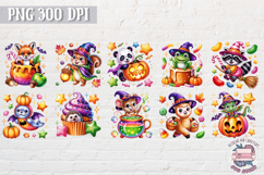 Halloween Cute animals Clipart Bundle Sublimation 55 PNG Product Image 4
