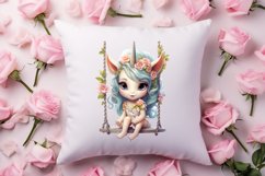 Cute Baby Unicorn Clipart, Valentines Day Couplet Product Image 4