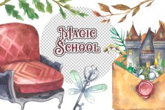 Magic school watercolor clipart Product Image 4
