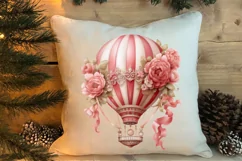 Christmas Hot Air Balloon Clipart, Christmas Hot Air Product Image 5