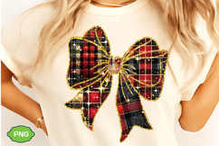Christmas Coquette Bow PNG, Christmas Sublimation Design Product Image 4