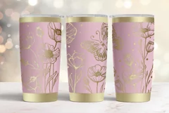 20oz Tumbler laser svg Floral wrap| Wildflowers pattern Product Image 4