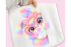 Yarn Crochet Easter Bunny PNG, Happy Easter PNG, Easter PNG Product Image 6