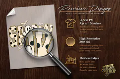 Spooky Ghost PNG DTF Preppy Halloween Polka Dot Design Product Image 5