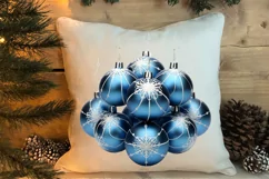 Blue Christmas Ornaments Clipart, Christmas PNG Product Image 4