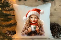 Christmas Little Girl Clipart Sublimation, Christmas PNG Product Image 4