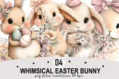 Whimsical Easter Bunny Clipart Watercolor Easter Clipart Product Image 1