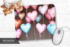 Heart Balloon Pastel Mouse Pad PNG Design Product Image 1
