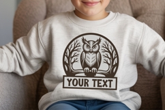 Owl SVG Laser Cut Files | Name Sign Vector | Cricut DXF PNG Product Image 4