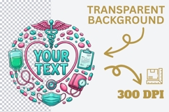 Personalized Nurse Sublimation Design, Your Text Medical Product Image 4