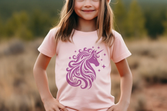 Mystical Unicorn Silhouette SVG | Fantasy Hair &amp; Sparkles Product Image 2
