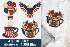 4th of July Patchwork Patriotic PNG Designs Product Image 2