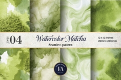 Watercolor Matcha Pattern, Green Wash Texture Product Image 1