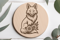 Floral Fox SVG Bundle | 33 Flower Monoline Fox Cut Files Product Image 16