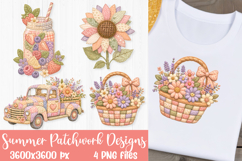 Summer Patchwork | 4 PNG Sublimation Designs Product Image 3