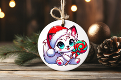 Christmas Arctic Fox Sublimation PNG | Cute Kawaii Designs Product Image 4