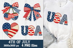 4th of July Patchwork Patriotic PNG Designs Product Image 4