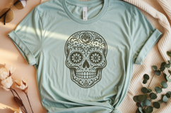 Sugar Skull SVG Files | Floral Day of the Dead 4 Designs Product Image 5
