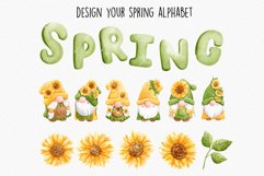 Sunflower gnome alphabets and numbers Product Image 3