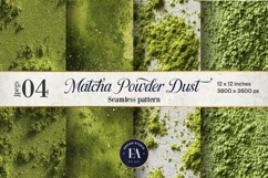 Matcha Powder Texture, Green Matcha Dust Digital Paper Product Image 1