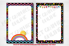 Rainbow Printable Note Paper Bundle, Rainbow Writing Papers Product Image 5