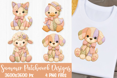 Summer Patchwork Pet Sublimation Designs PNG Product Image 3