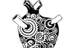 Heart motor Svg/Jpg/Png/Ai/Technological heart/Vector heart Product Image 4