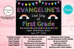 Rainbow Last Day of School Chalkboard Poster or Sign - Canva Product Image 4